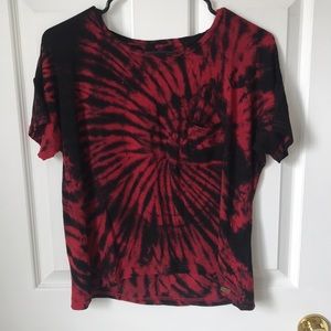 Black & Red Tie Dye Tee